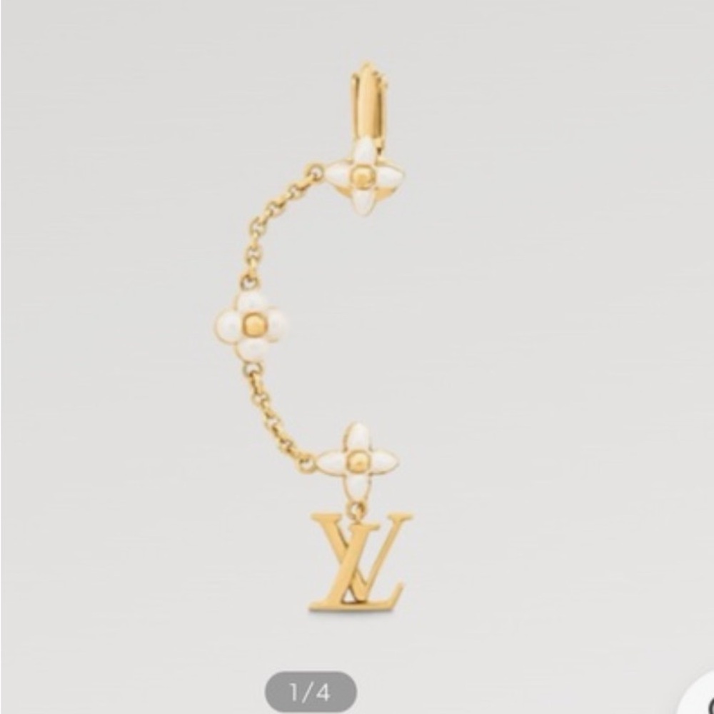 Louis Vuitton Golden Floragram Earrings